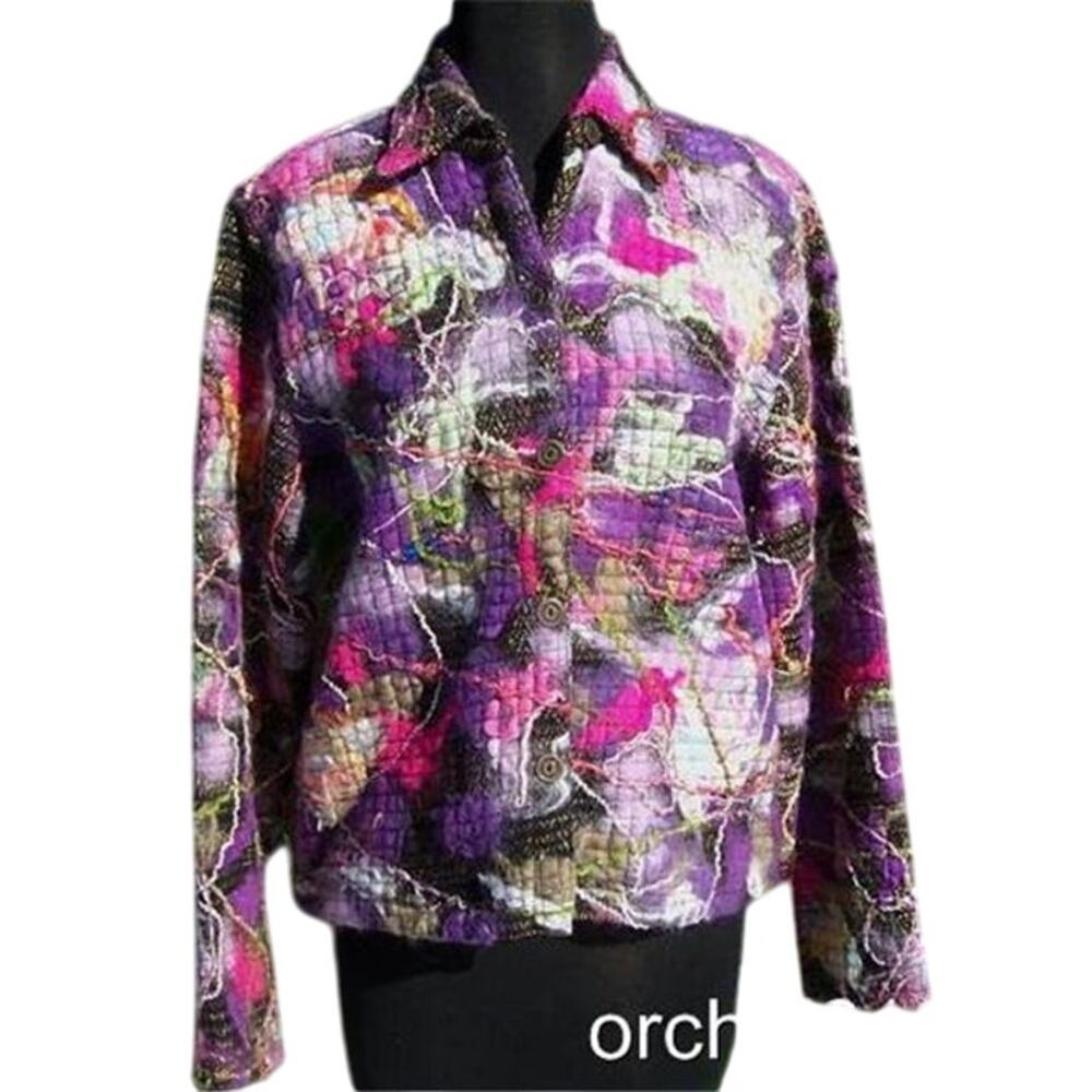 CHICO'S Chicos 0 Texture Coat Jacket Top New XS/S Quilted Wool Lined $185 NWT